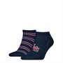 Levi's  Lo-Fi Prep Graphic Two Pack Low Cut Socks Blue Combo