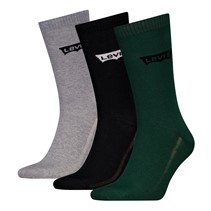 Levi's Mens Batwing Logo Recycled Three Pack Regular Cut Socks Green/Black