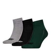 Levi's Mens Batwing Logo Recycled Cotton Three Pack Mid Cut Socks Green/Black