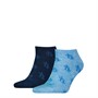 Levi's  Cactus Two Pack Low Cut Socks Blue Combo