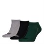 Levi's  Batwing Logo Recycled Cotton Three Pack Low Cut Socks Green/Black