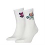 Levi's  Placed Flower Two Pack Short Cut Socks White