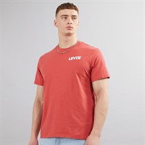 Levi's Mens Relaxed Fit T-Shirt Headline Logo Baked Apple