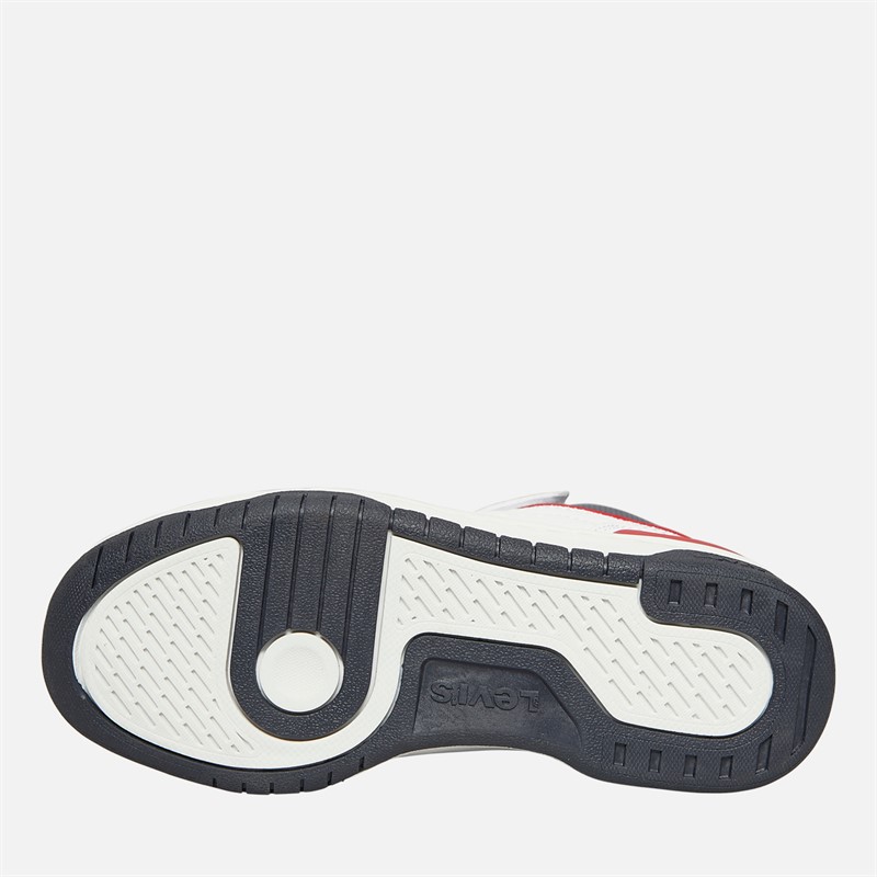 Levi's Kinder Dereck Hi Top Sneakers Weiß Marine Rot 0218