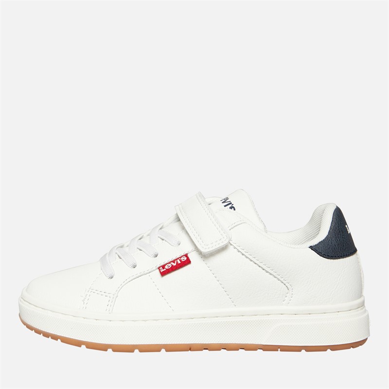 Levi's Kinderen Piper Sneakers Wit Blauw 0063 - Maat 28