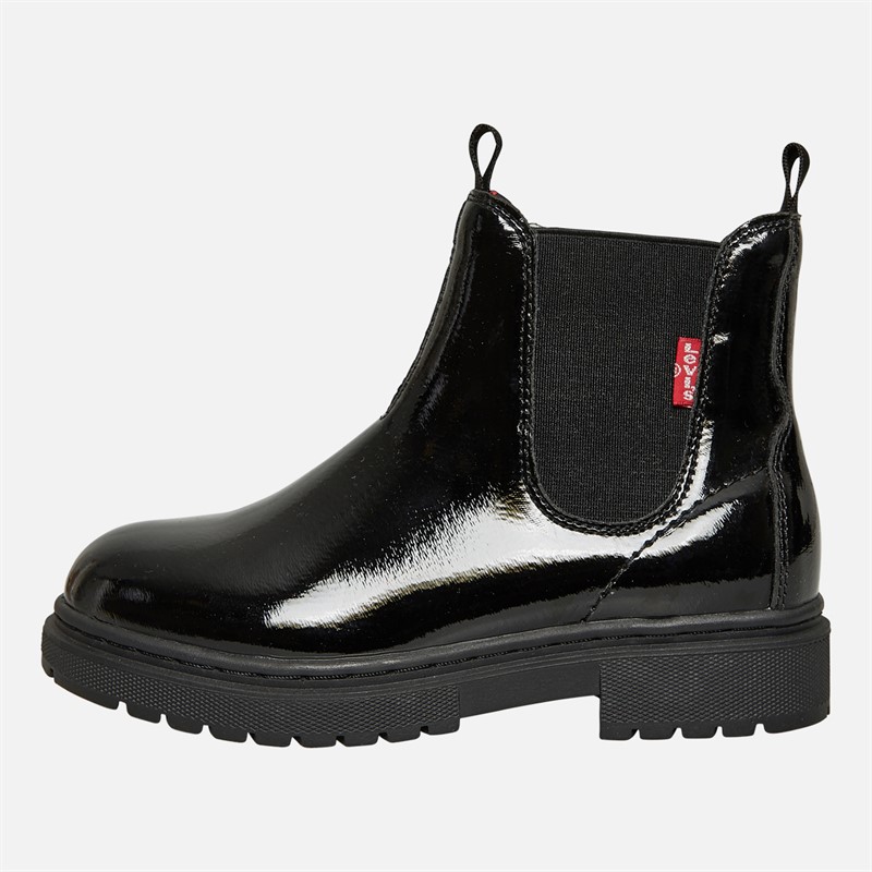 Levi's Junior Mädchen Oliver Stiefel Schwarz Glänzend 2459