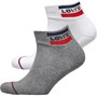 Levi's Mens 120SF Mid Cut Sportswear Logo Two Pack Socks White/Grey