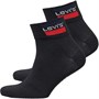 Levi's Herren 168SF Mid Cut Sportswear Logo Socken Schwarz