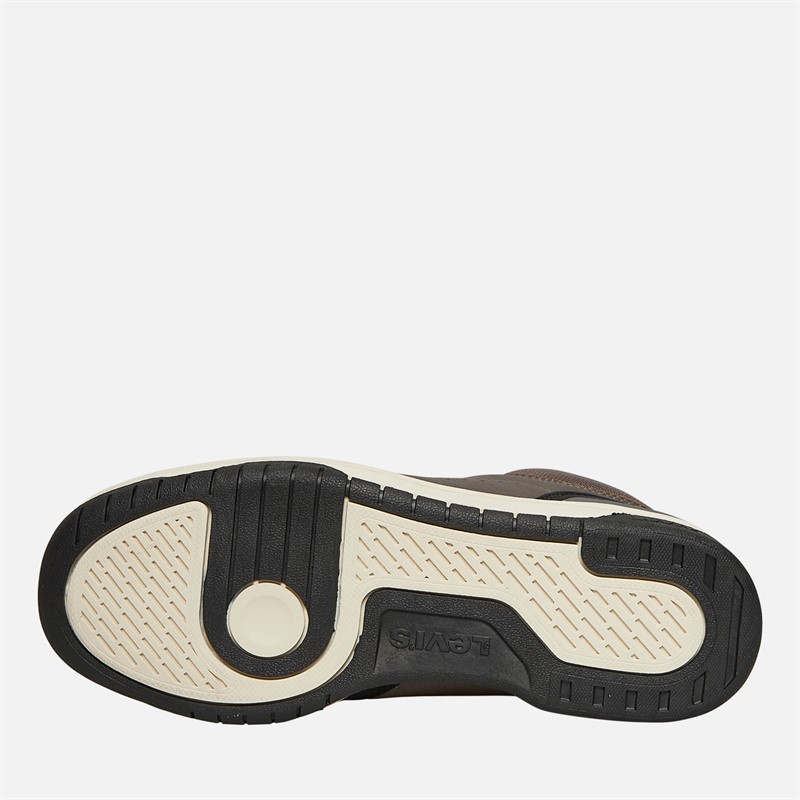 Levi's Junior Boys Dereck Mid Trainers Black/Dark Taupe/Grey/Light Brown