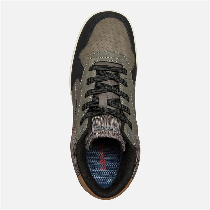 Levi's Junior Boys Dereck Mid Trainers Black/Dark Taupe/Grey/Light Brown