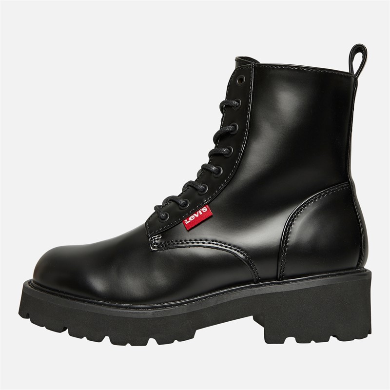 Levi's Junior Girls Billie Lace Up Boots Black/Black