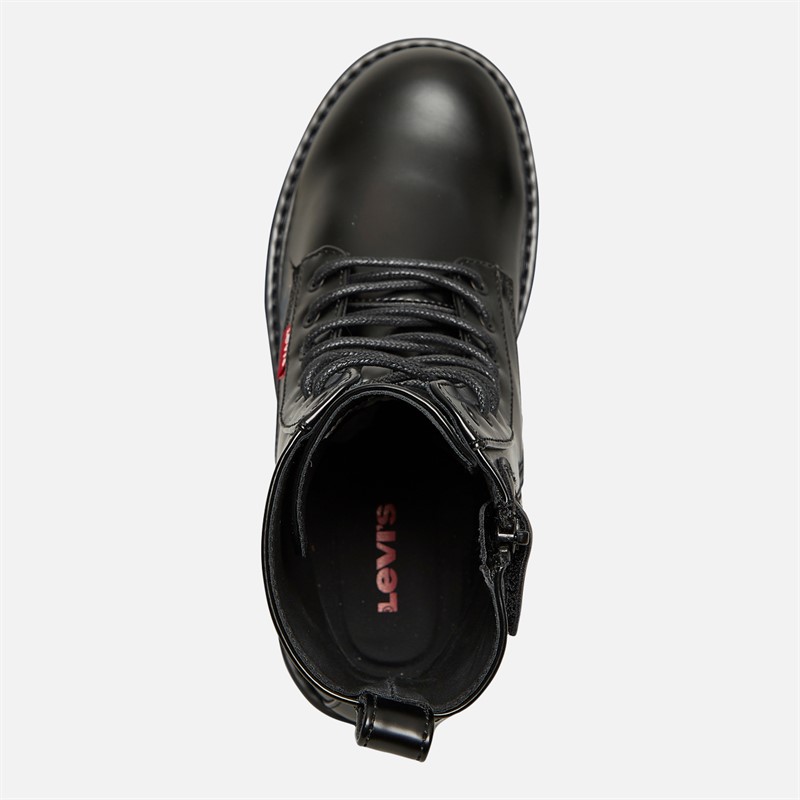 Levi's Junior Girls Billie Lace Up Boots Black/Black