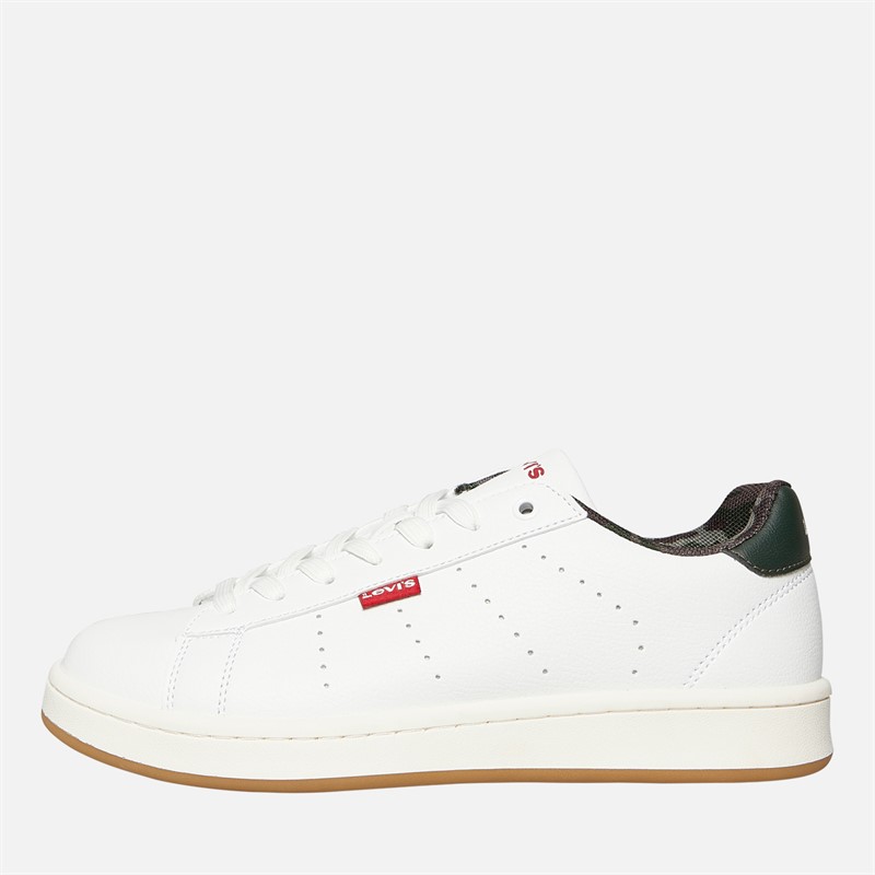 Levi's Boys Junior Avenue Trainers White/Khaki/Camo
