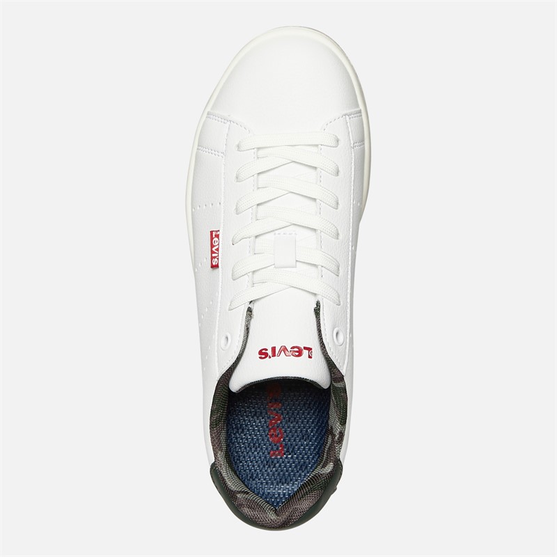 Levi's Boys Junior Avenue Trainers White/Khaki/Camo