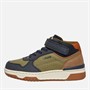 Levi's Boys Dereck Mid Trainers Navy/Khaki/Light Brown