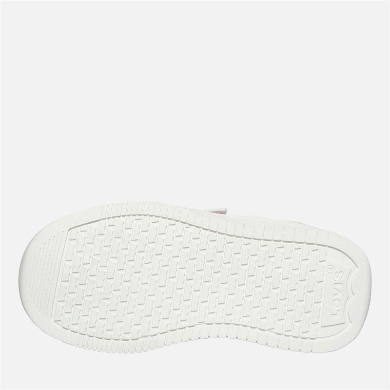 Levi's Girls Kick Mini Trainers White/Lilac/Blue