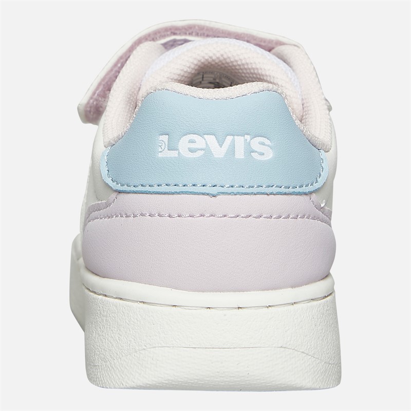 Levi's Girls Kick Mini Trainers White/Lilac/Blue