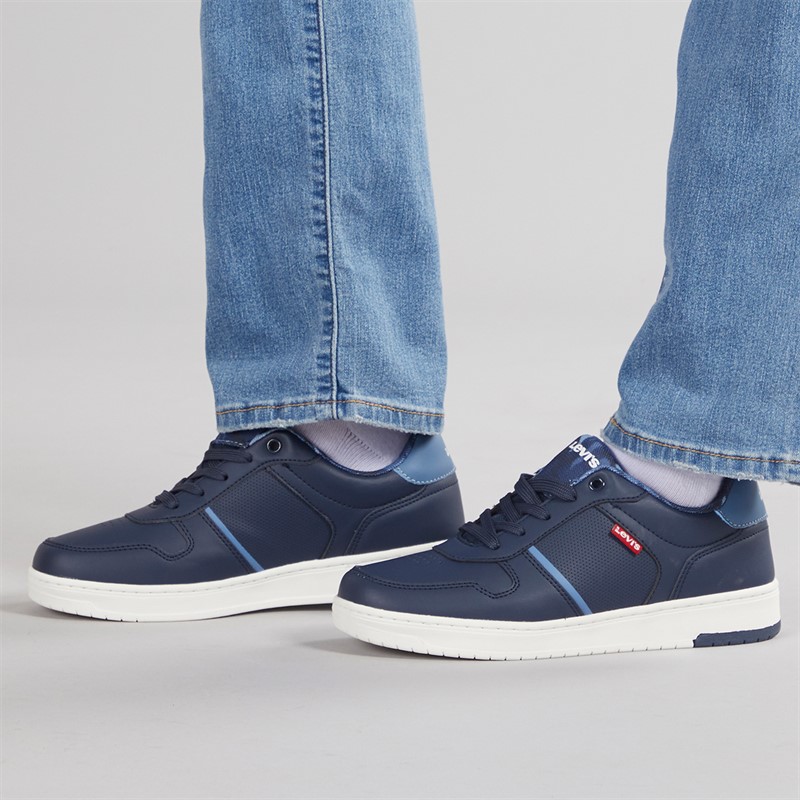 Levi's Junior Boys Kick Trainers Navy/Camo - Size 38