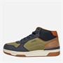Levi's Junior Boys Dereck Mid Trainers Navy/Khaki/Light Brown