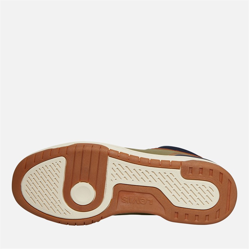 Levi's Junior Boys Dereck Mid Trainers Navy/Khaki/Light Brown