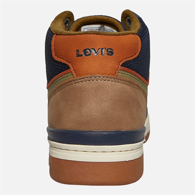 Levi's Junior Boys Dereck Mid Trainers Navy/Khaki/Light Brown