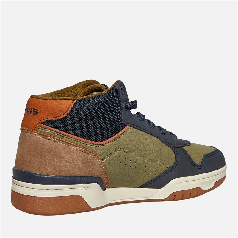 Levi's Junior Boys Dereck Mid Trainers Navy/Khaki/Light Brown
