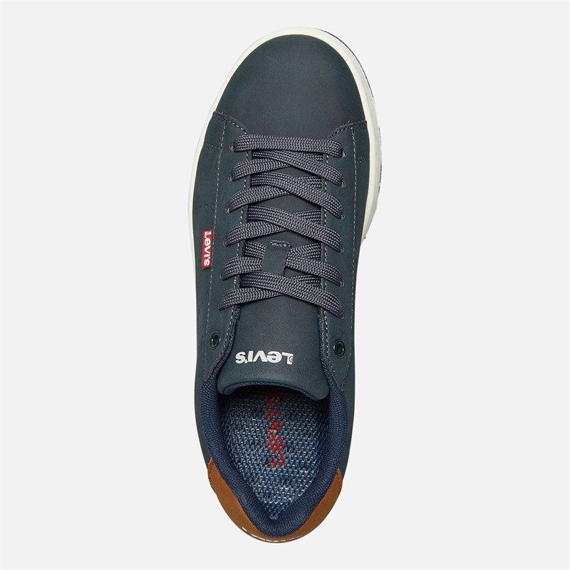 Levi's Junior Boys Avenue Trainers Navy/Cognac