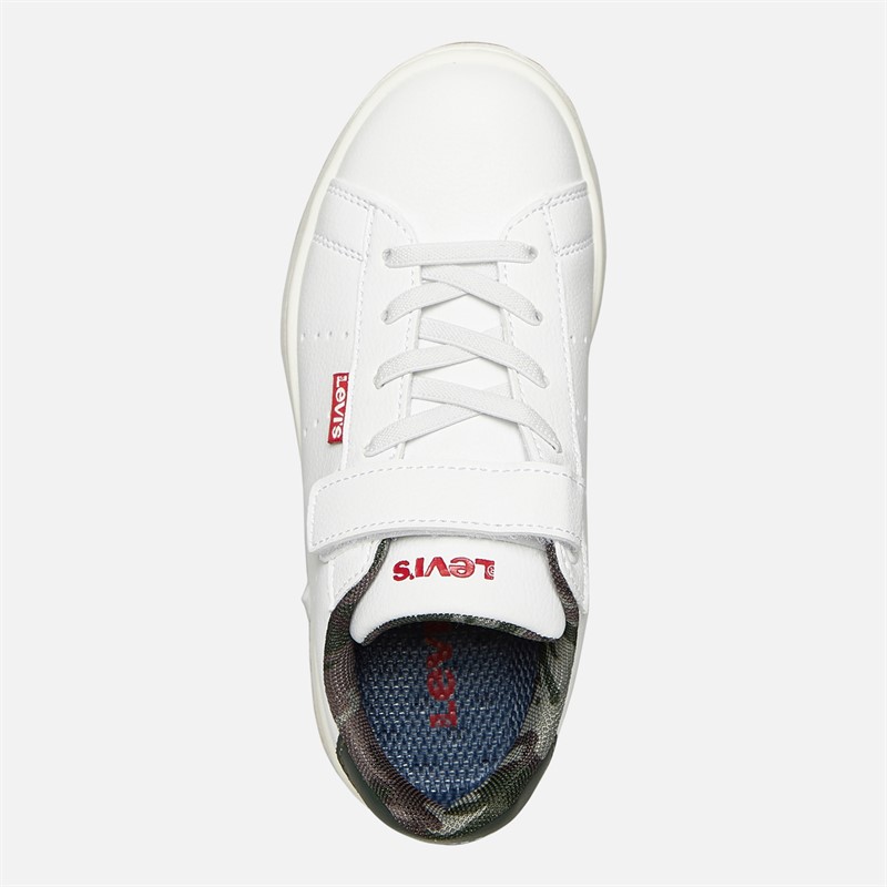 Levi's Boys Avenue Trainers White/Khaki/Camo