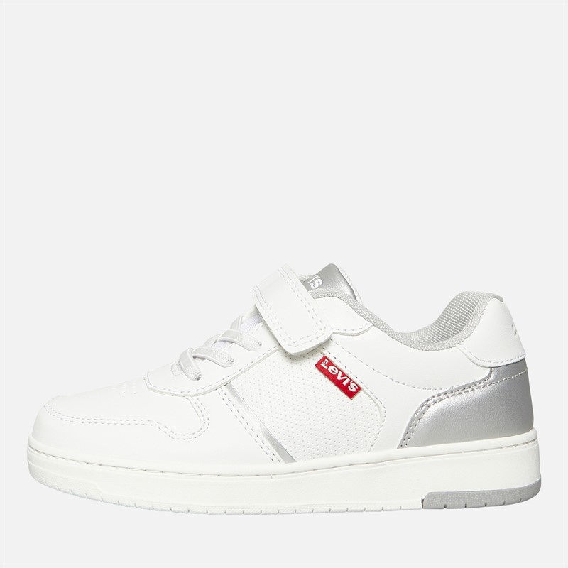 Levi's Girls Kick Trainers White/Silver