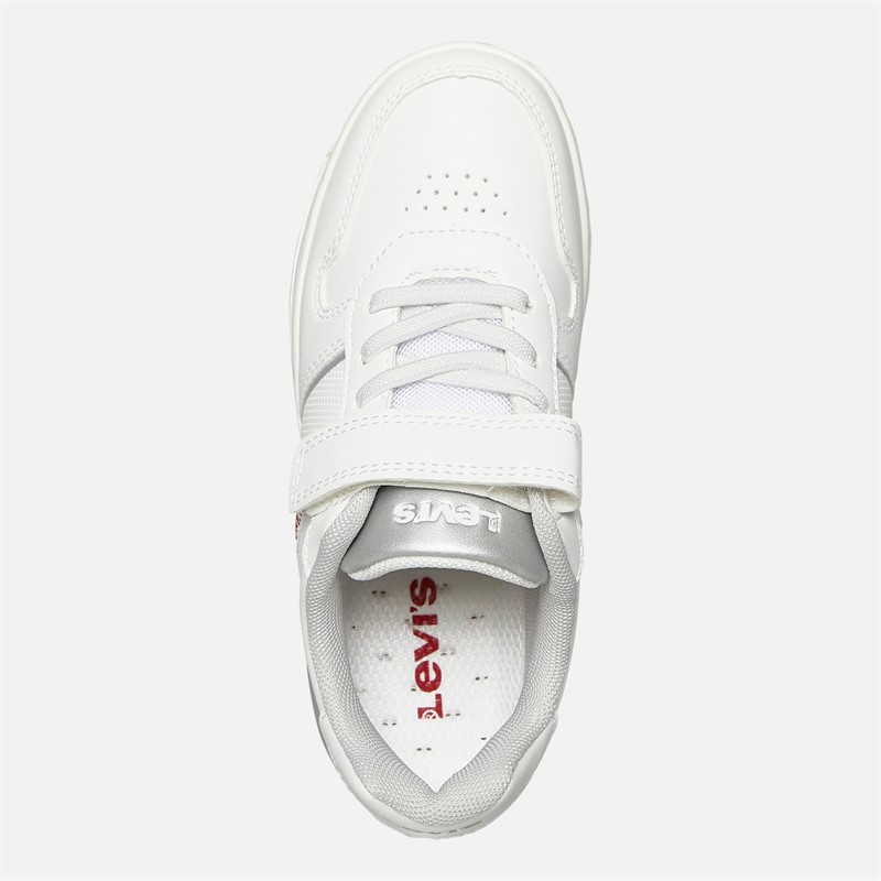 Levi's Girls Kick Trainers White/Silver