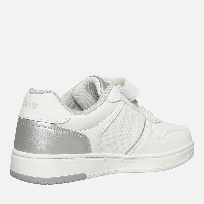 Levi's Girls Kick Trainers White/Silver