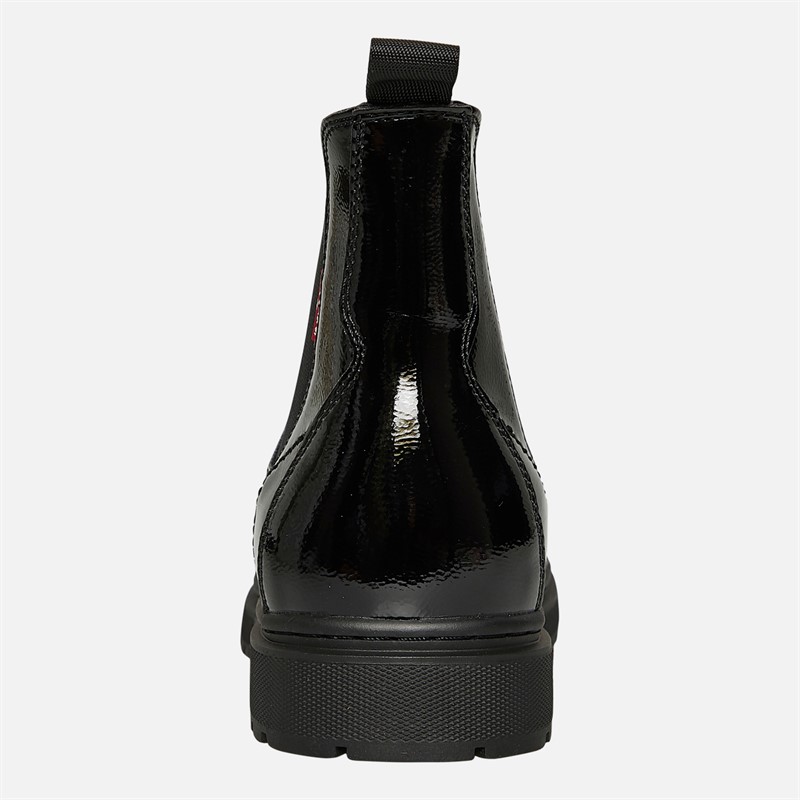 Levi's Junior Girls Oliver Chelsea Boots Black Shiny