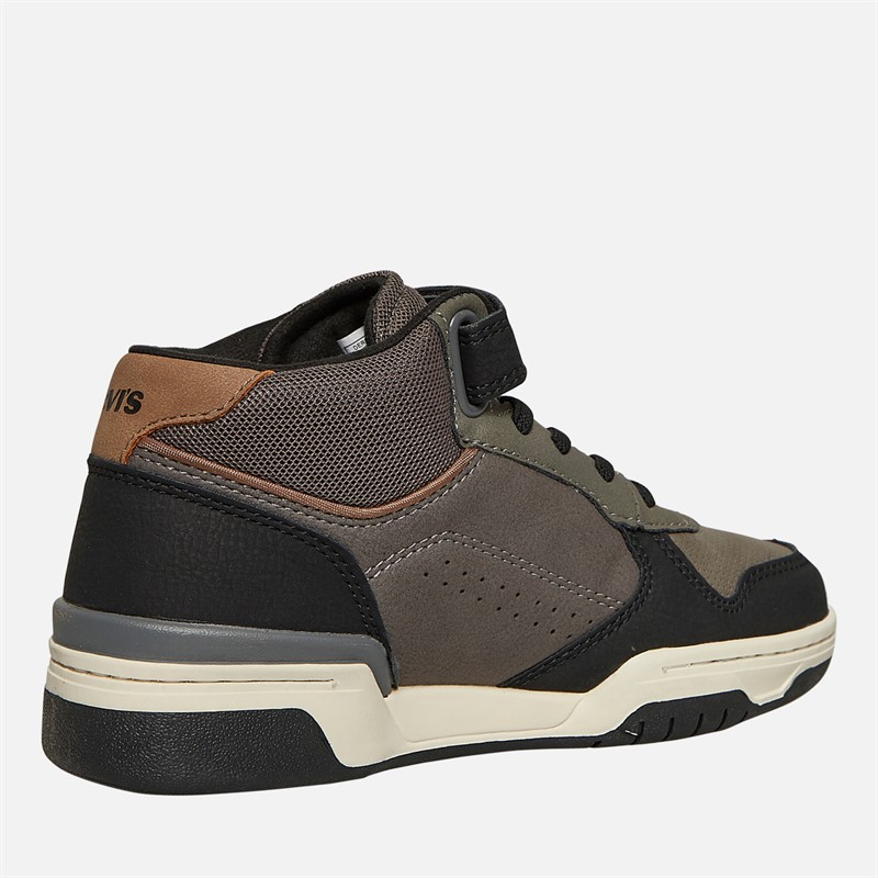 Levi's Boys Dereck Mid Trainers Black/Dark Taupe/Grey/Light Brown