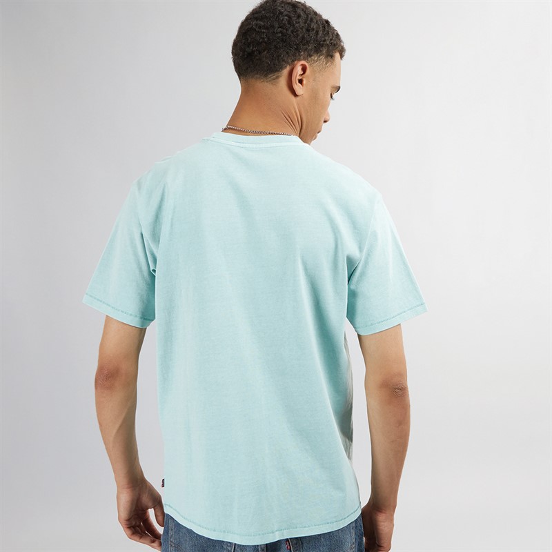 Levi's Mens Red Tab Vintage T-Shirt Aquifer Garment Dye Aquifer
