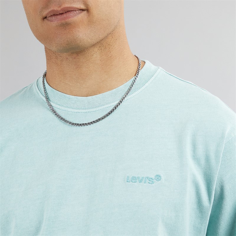 Levi's Mens Red Tab Vintage T-Shirt Aquifer Garment Dye Aquifer