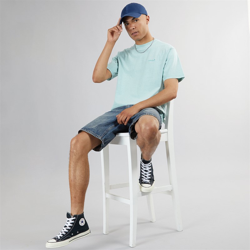 Levi's Mens Red Tab Vintage T-Shirt Aquifer Garment Dye Aquifer