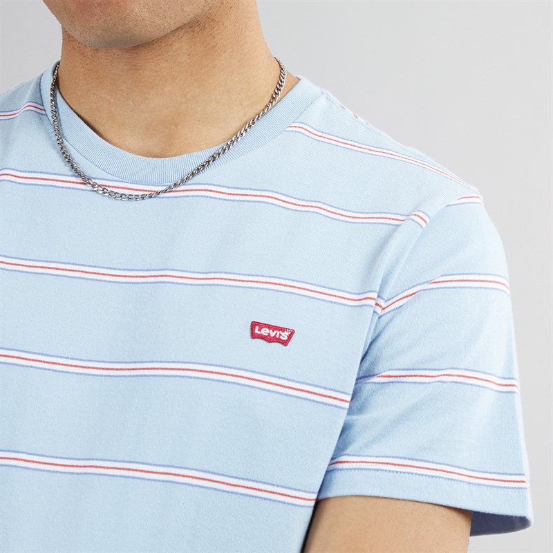 Levi's Herre Original HM T-Shirt Seaside Stribe Blød Chambray