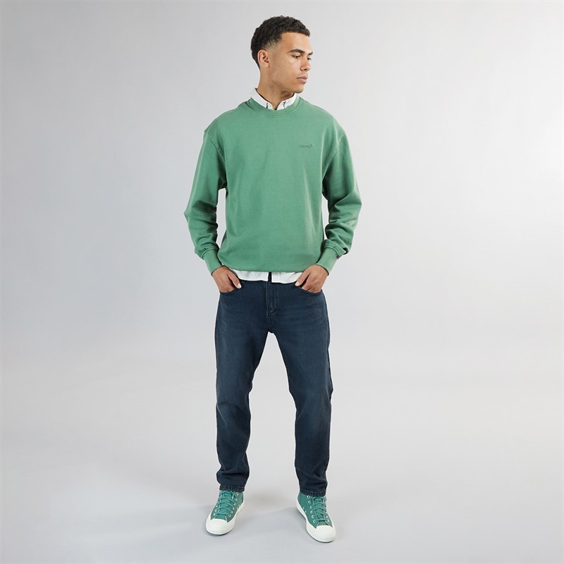 Levi's Mens Authentic Crew Neck Sweatshirt Myrtle Garment Dye Myrtle