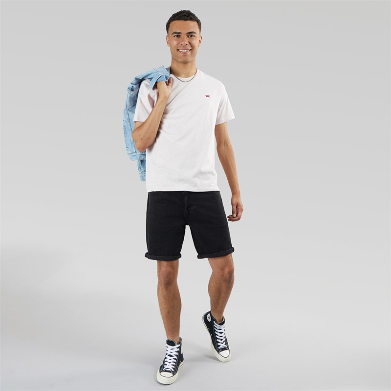 Levi's Mens Original HM T-Shirt Violet Ice Single Dye Heather Violet Ice