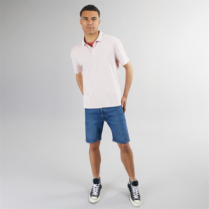 Levi's Mens Authentic Polo Violet Ice Garment Dye Violet Ice