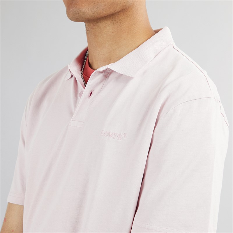 Levi's Mens Authentic Polo Violet Ice Garment Dye Violet Ice