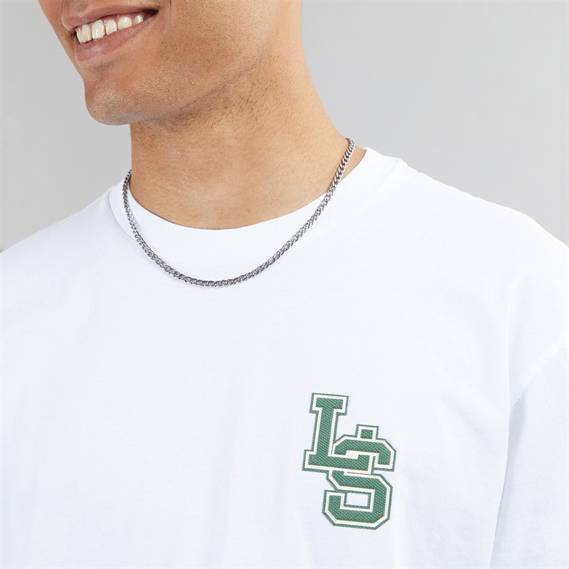Levi's Herre Klassisk Afslappet T-Shirt LS Monogram 2.0 Bright White
