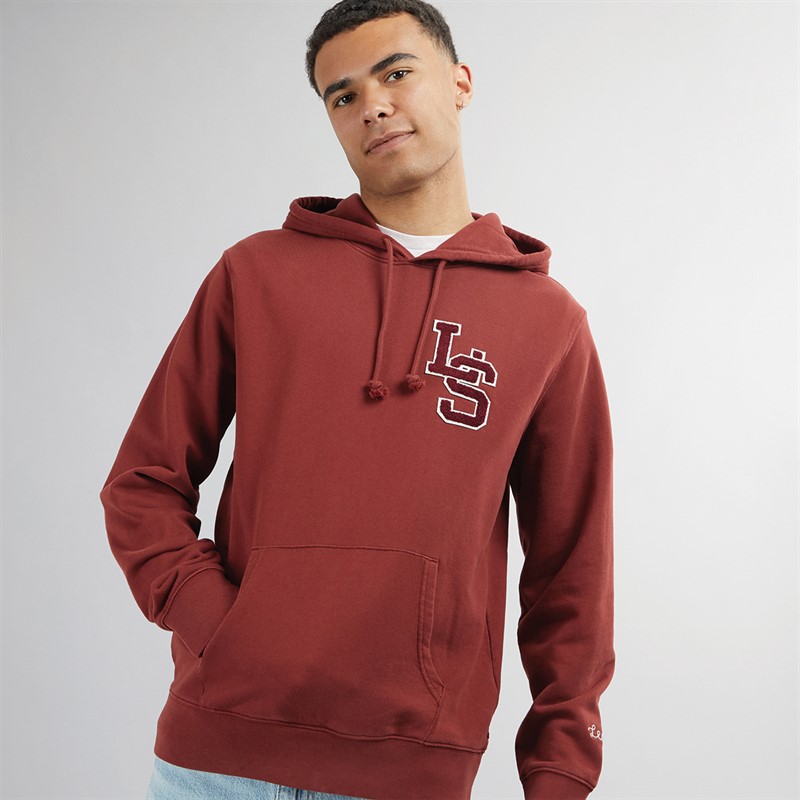 Levi's Mens Standard Graphic Hoodie LS Letterman Fired Brick - Size M