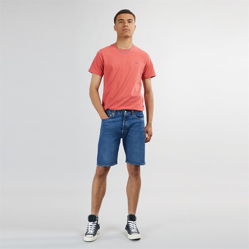 Levi's Mens 501 Original Shorts Bleu Eyes Break Short