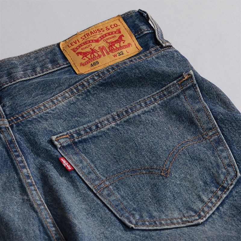 Levi's Mens 469 Loose Shorts Blue Night Shades Shorts