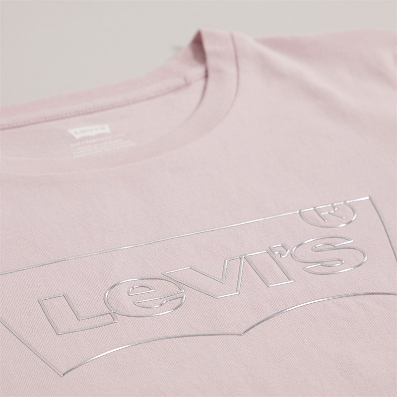 Levi's Womens Perfect T-Shirt Shimmer BW Keepsake Lilac