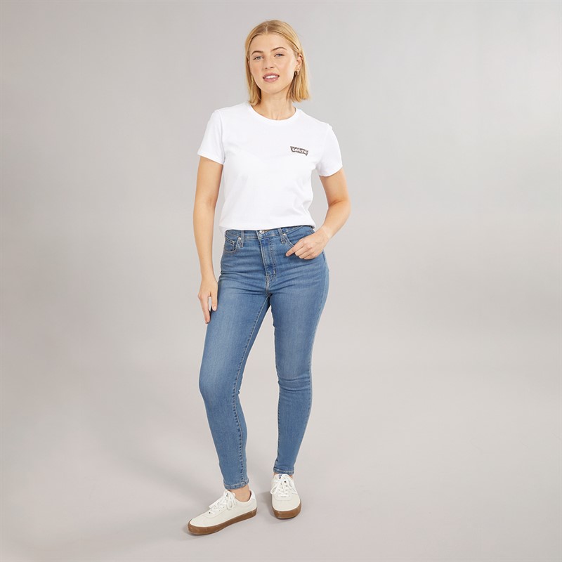 Levi's Womens Perfect T-Shirt Parasail Paisley Bw Fill Bright White