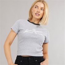 Levi's Womens Essential T-Shirt Archival Script Starstruck Heather Gray/Pirate Bla