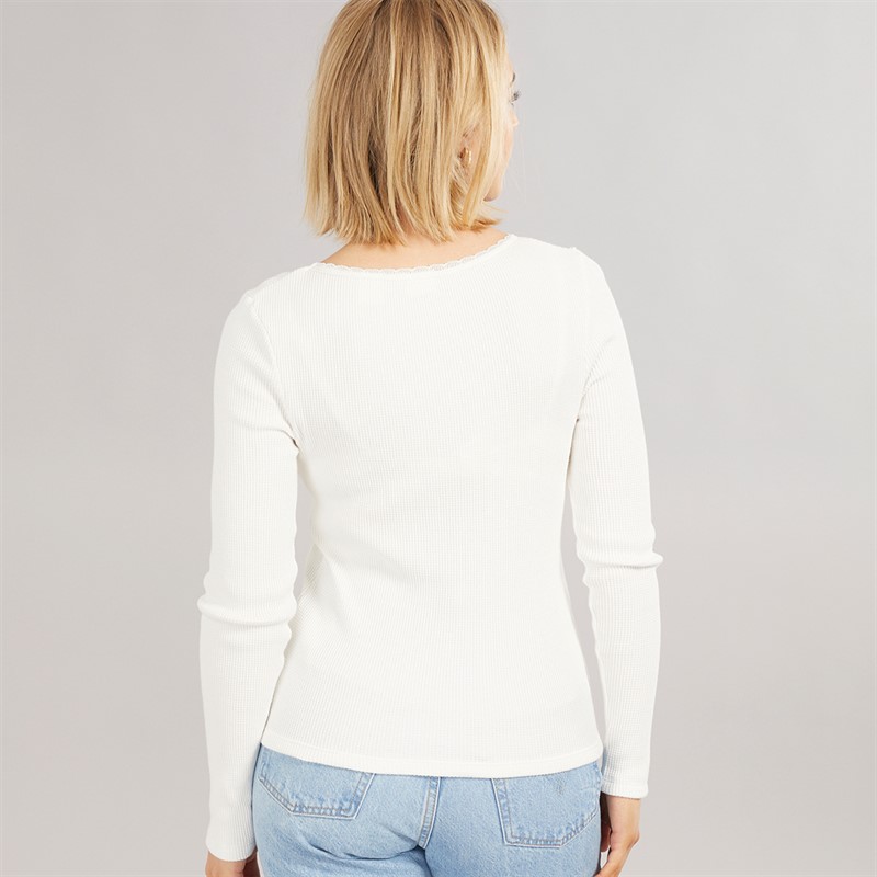 Levi's Womens Waffle Long Sleeve T-Shirt Sugar Swizzle