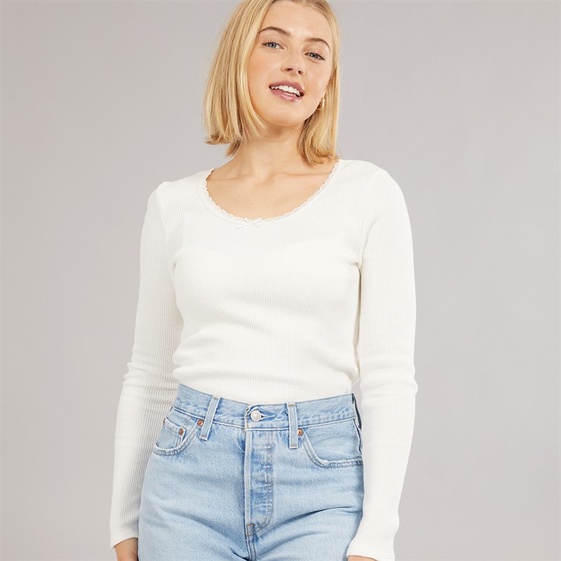 Levi's Womens Waffle Long Sleeve T-Shirt Sugar Swizzle